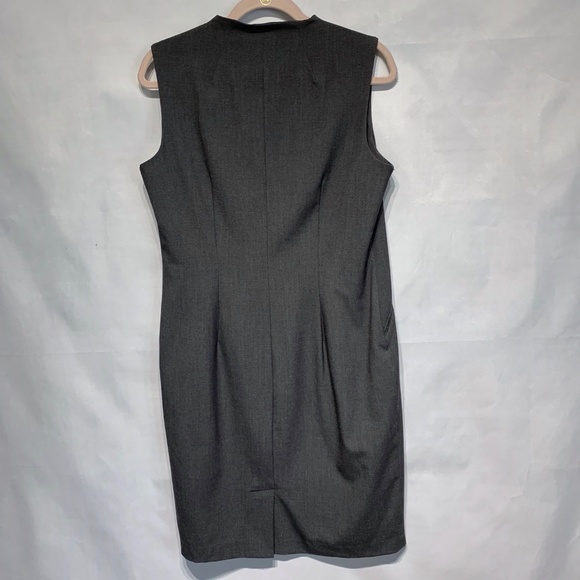Calvin Klein Gray Zipper Sleeveless Sheath Dress - Picture 6 of 6